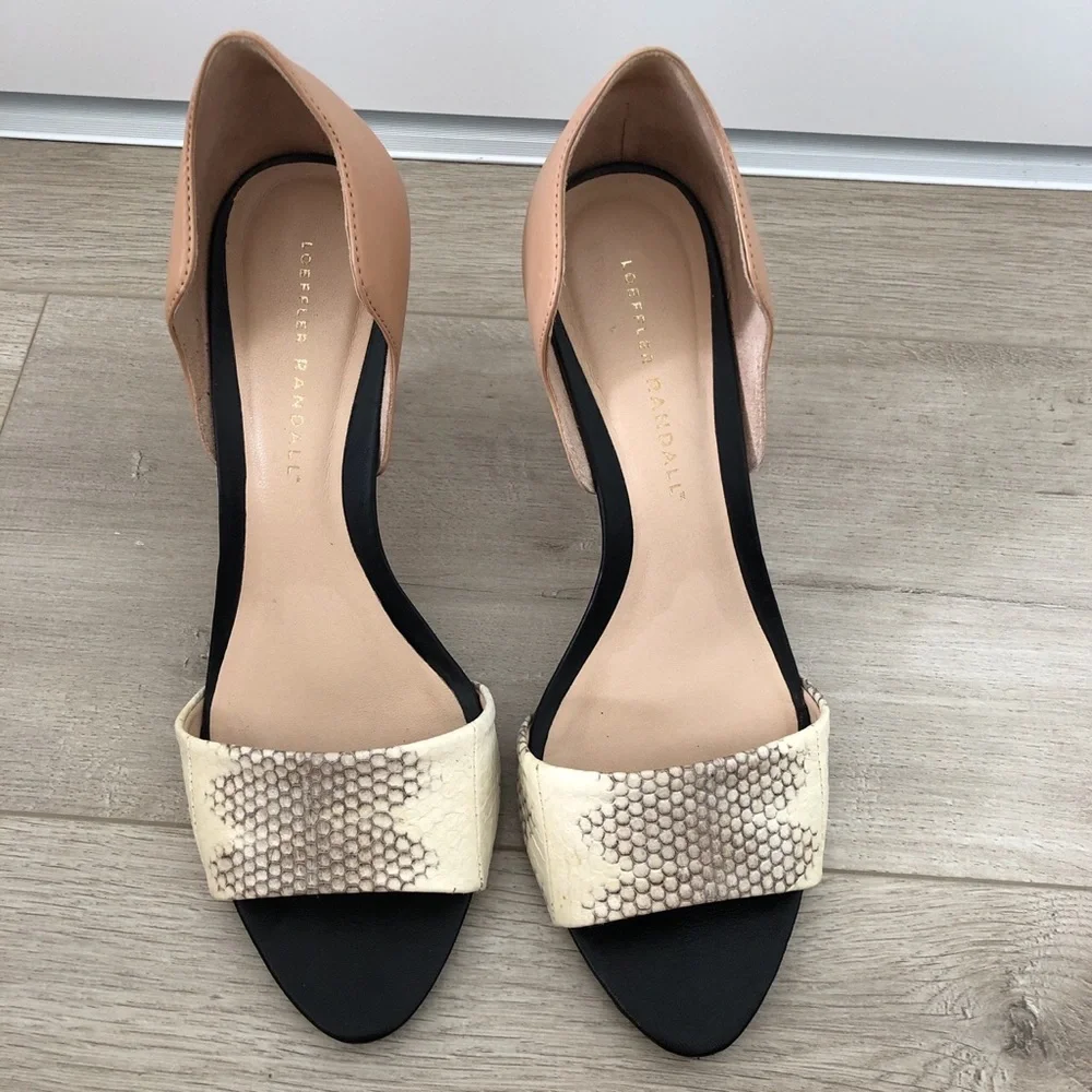 LOEFFLER Randall leather high heels - Picture 6 of 9